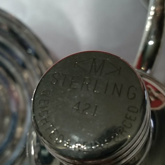 Sterling Silver Three Arm Detachable Candelabra - Picture 4 of 8